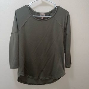 Olive green shirt - size small